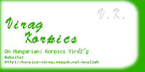 virag korpics business card